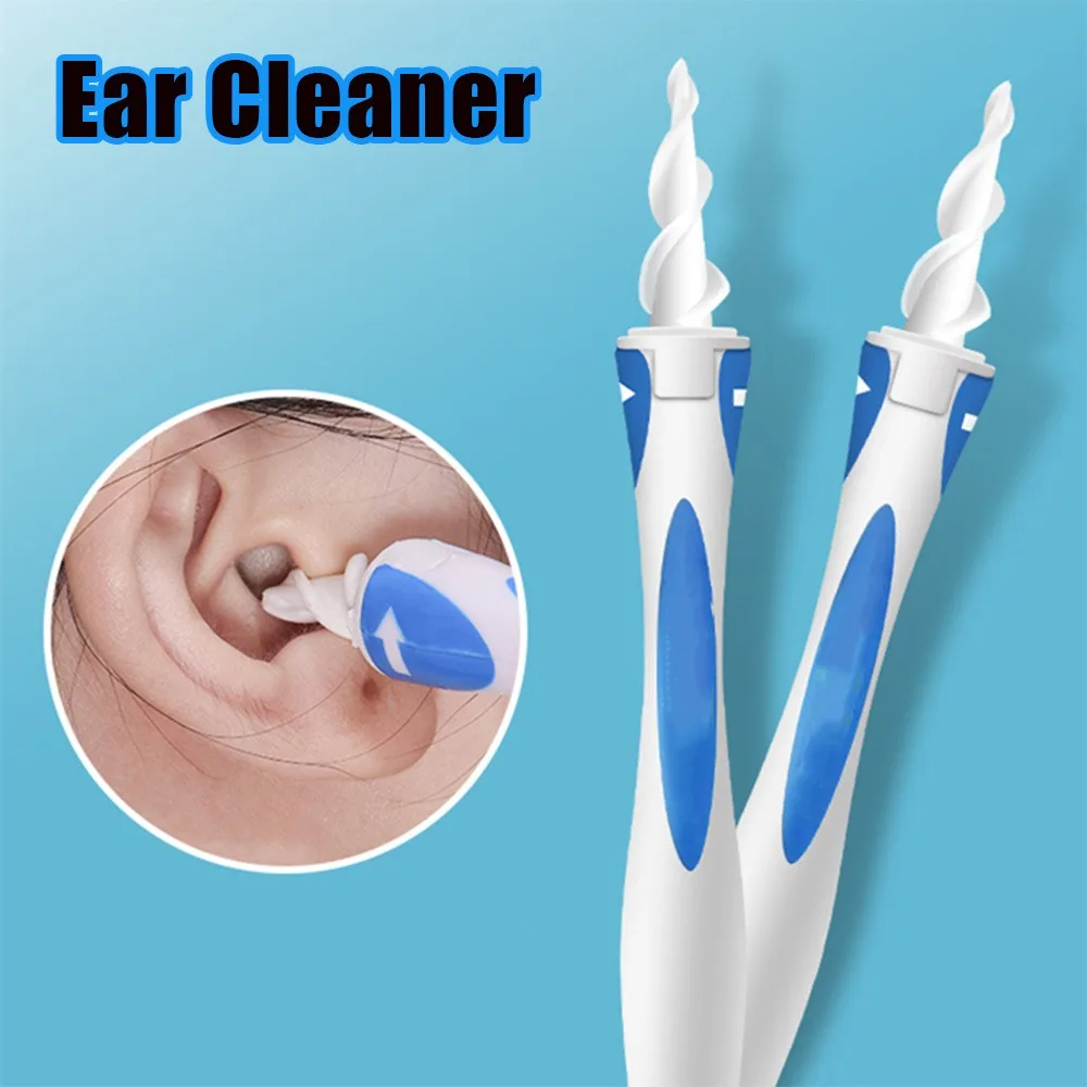 Soft Silicone Rotary Spiral Ear Scoop 360 Degree Ear Cleaner Portable Ear Wax Removal Gentle Ear Digging Tool Safe Reusable Ear