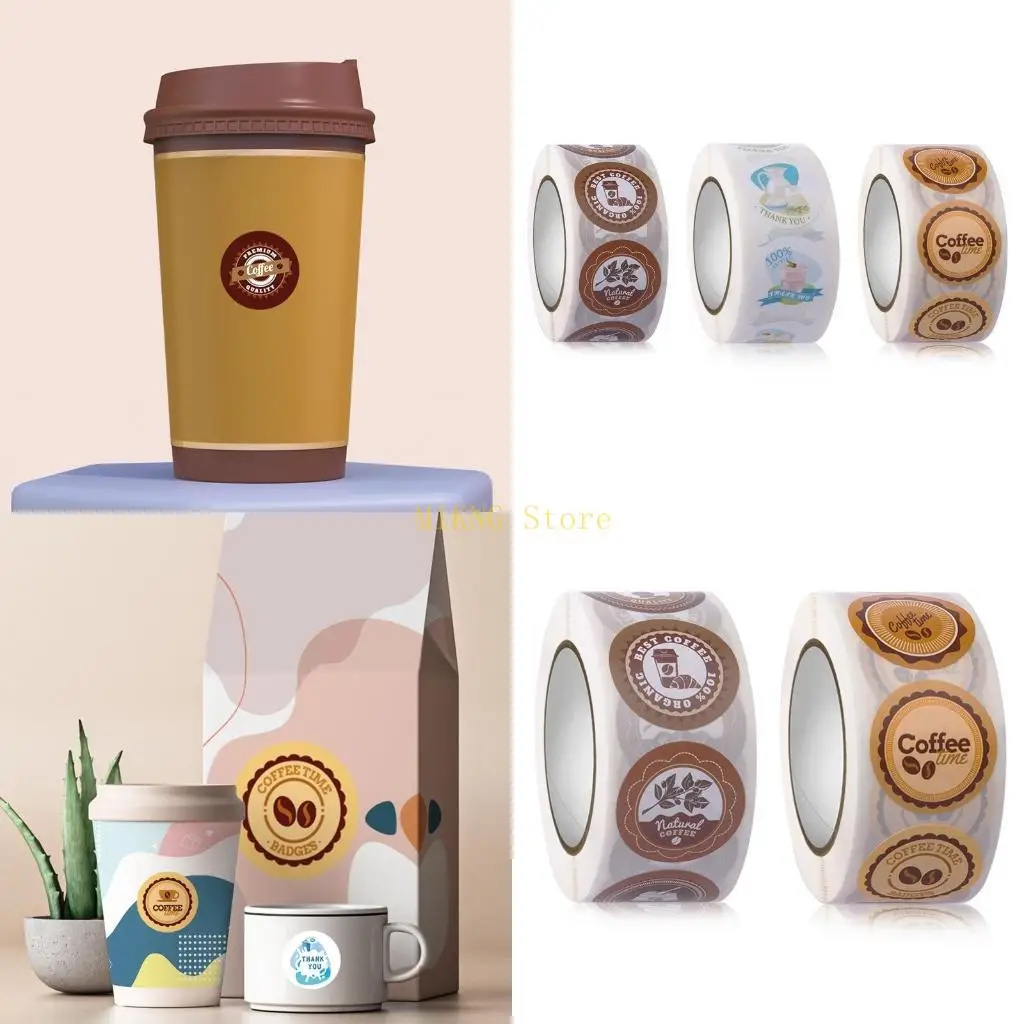Coffee Drinks Labels Stickers 1 Inch for Coffee Bar Bakery Coffee Cups Drinks Best Sale