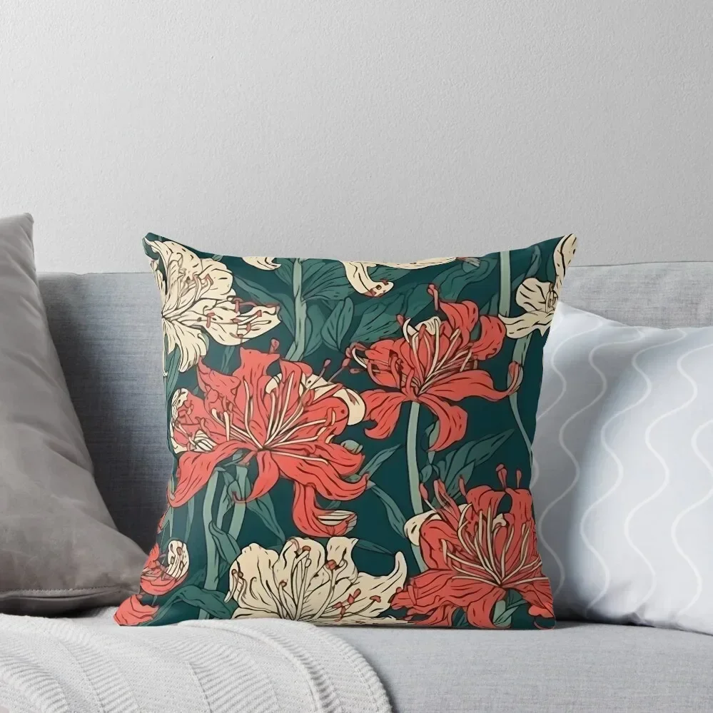 

Lycoris Radiata Throw Pillow pillow cover luxury Decorative Sofa Cushions Christmas Covers For Cushions pillow