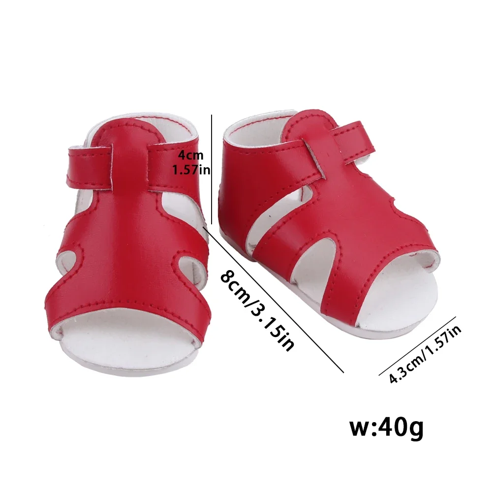 Scarpe da bambola per ragazza rinata da 55 cm Sandali estivi da 8 cm carini per il giocattolo degli accessori per la nuova casa delle bambole da 22 pollici