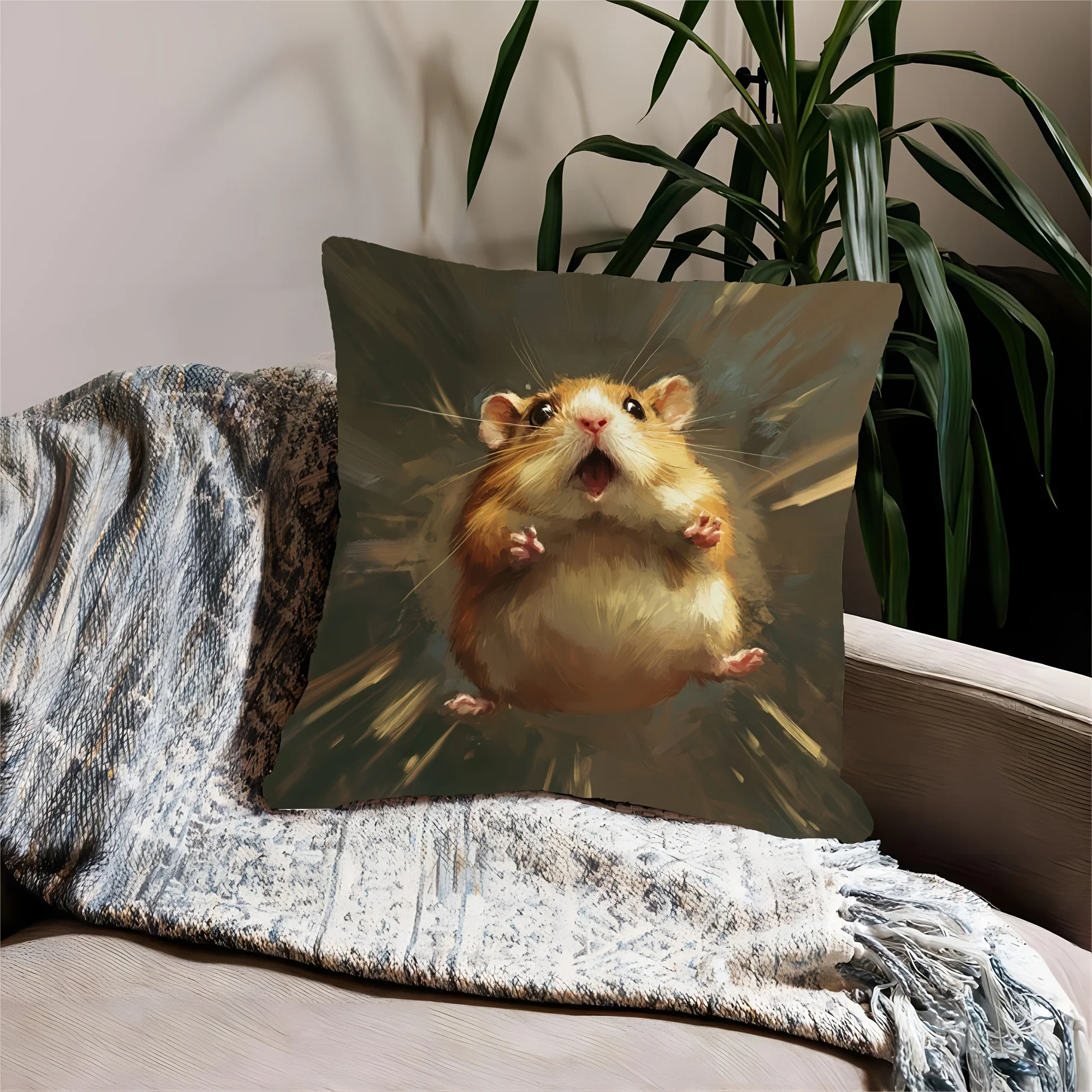 Funny Squirrel Pillow Case Throw Pillow Cute Animal Pet Nursery Decor Home Decor Cushion 45x45cm