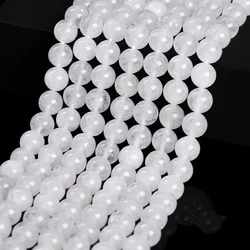 Natural Stone High Quality White Jade Round Loose Spacer Beads 4 6 8 10 12mm For Jewelry Making Diy Necklace Bracelet Accessory