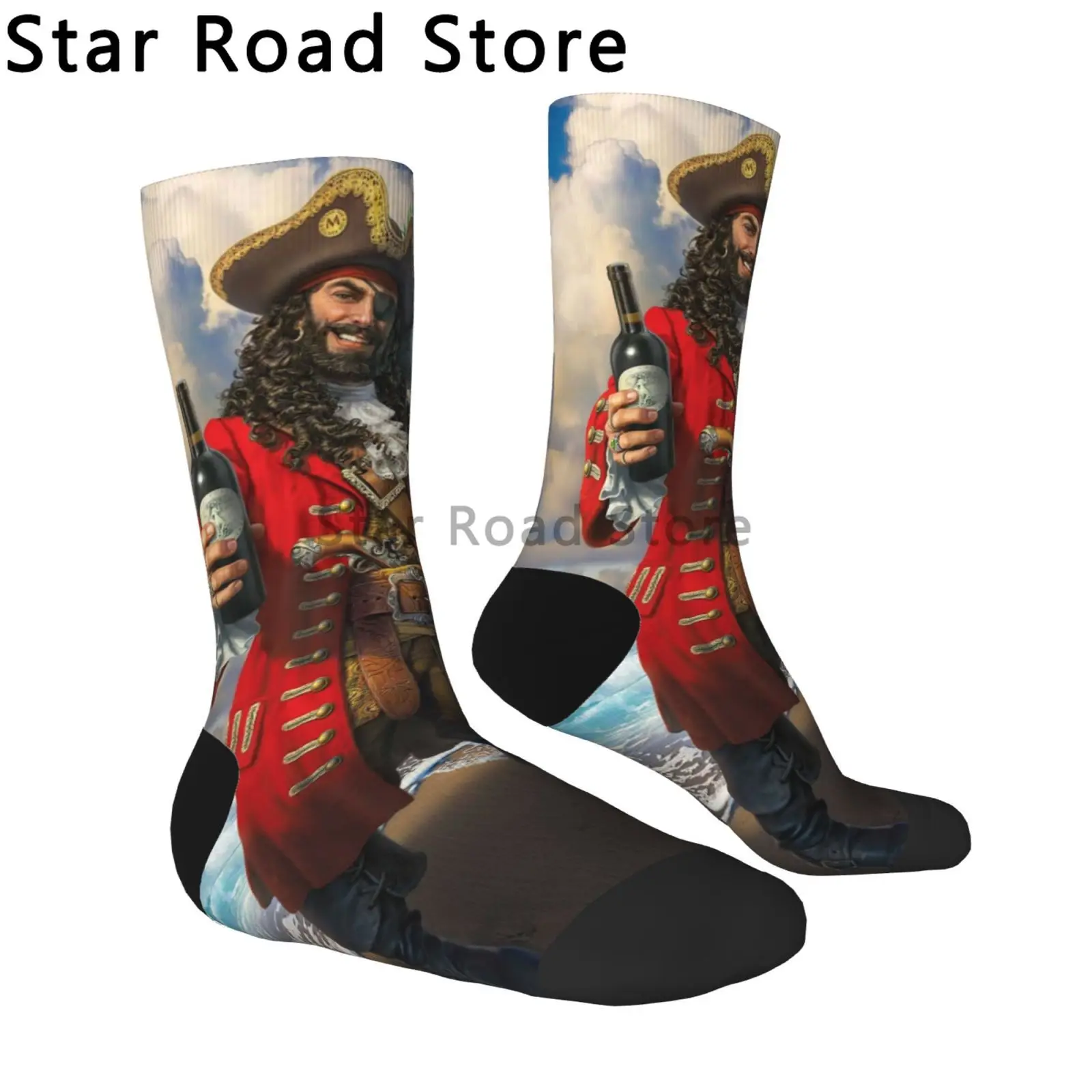 

CAPTAIN MORGAN Socks Harajuku Super Soft Stockings All Season Long Socks Accessories for Unisex Birthday Present