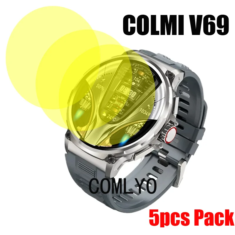 5PCS For COLMI V69 Screen Protector Smart Watch Ultra Thin Cover HD TPU Film