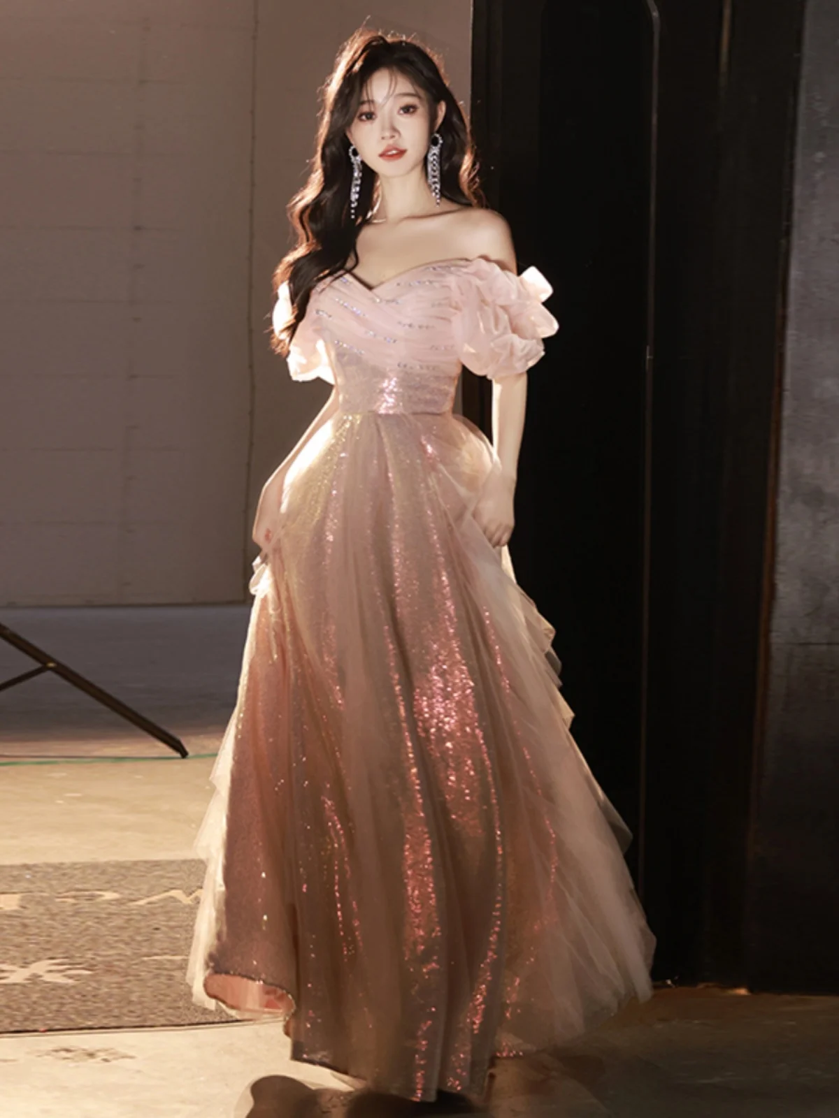 

Ele One-oulder Long Evening Gown for Engagement Birthday Wedding Princ Skirt Formal Par Dr Sexy Mermaid Dr