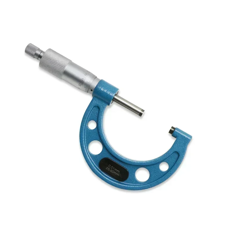 Shahe 25-50mm High Accuracy Hardened Alloy Probe Outside Micrometer Gauge Precision Measuring Tool 0.01mm Micrometer