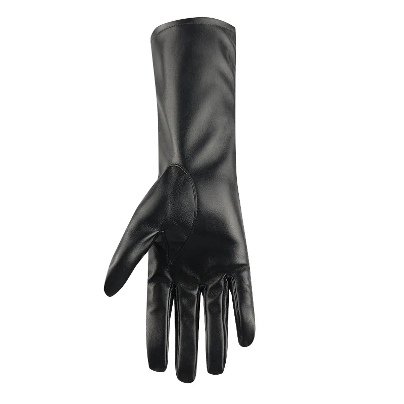 Women\'s Winter Warm Touch Screen Driving Gloves Female Outdoor Riding Plus Velvet Windproof Full Finger PU Leather Mittens S390