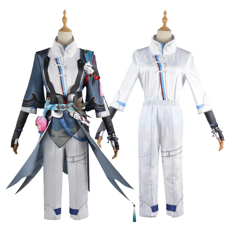 

NewXS-3XL Game Yanqing Костюм Полный комплект Honkai Star Rail Yan Qing Косплей Парик; 3's, 6.e;