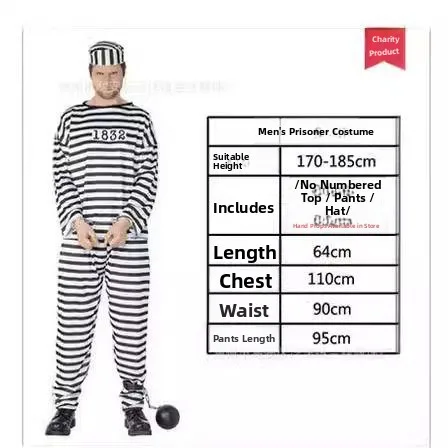 

Women's Prisoner Costume Stripe One-Piece loween Stage Performance Outfit Traditional Chinese Ethnic Faion Clothing