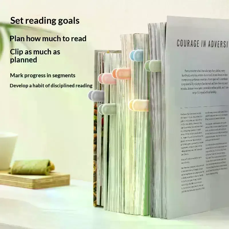 Transparent Automatic Page Following Bookmark Clip Reusable Soft Touch Portable Reading Marker