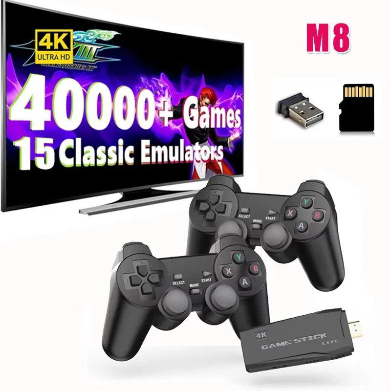 Gra wideo konsola wbudowana 10000 gier na PS1/FC/GBA kontroler bezprzewodowy TV dżojstik do gier 4K HD Retro Mini przenośny odtwarzacz gier