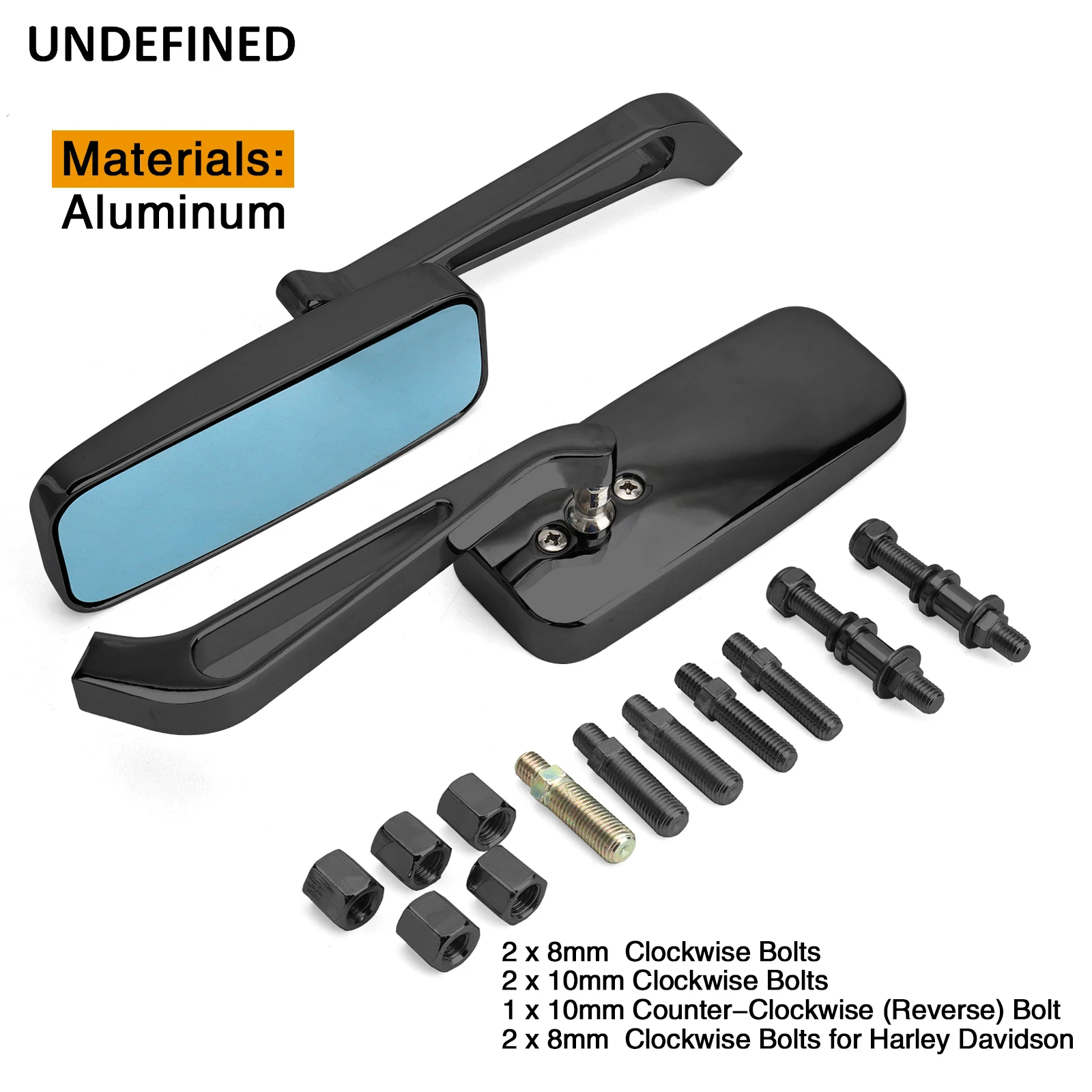 8mm 10mm Motorcycle Rear view Side Mirrors for Harley Honda Yamaha Kawasaki Street Sports Bike Chopper Cruiser Universal