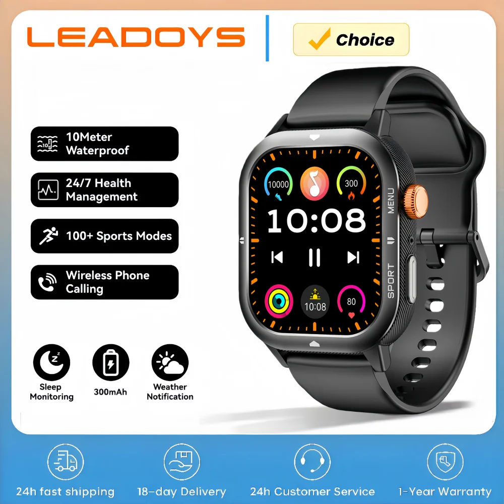 

LEADOYS C30 Smart Watch for Men And Women Waterproof Swimming Watch with 1.93"Ultra Large ScreenBluetooth Calling 100+ SportsMod