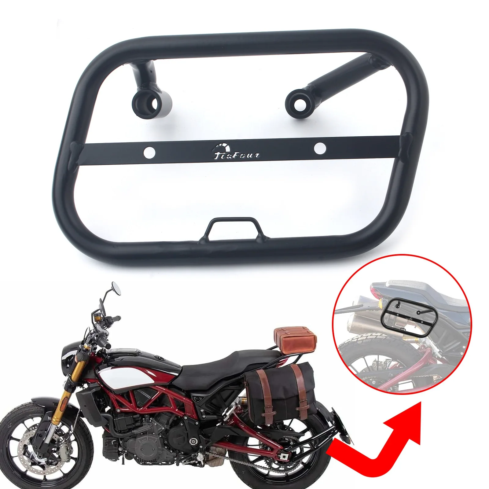 Motorcycle Right Left Saddle Bag Side Trunk Bag Holder Support For Indian FTR1200 FTR S 2019-2020 2021 2022 2023