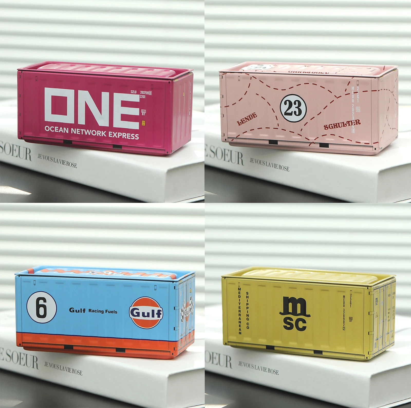 4-teiliges Set Mini-Eisen-Aufbewahrungsboxen Kreative Dekoration Kleinteile-Sammlerbox Miniatur-Eisenbox Desktop-Mini-Container-Modell – Detail 7