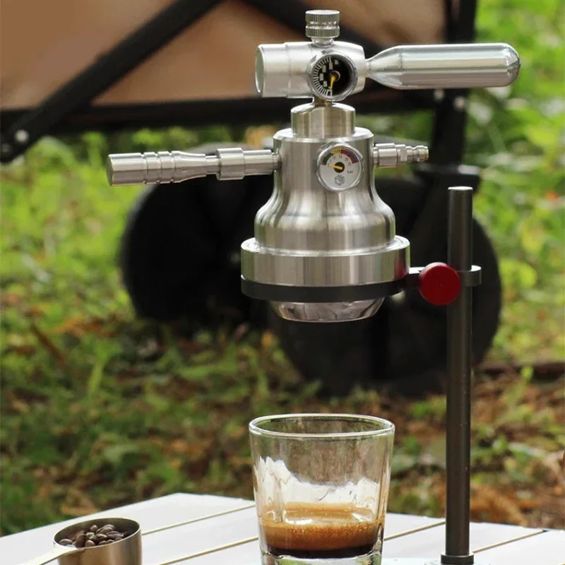 Pneumatic Coffee Maker Camping Portable Espresso Extraction Set No Electricity Detachable 10bar Outdoor Coffee Machine - Image 5
