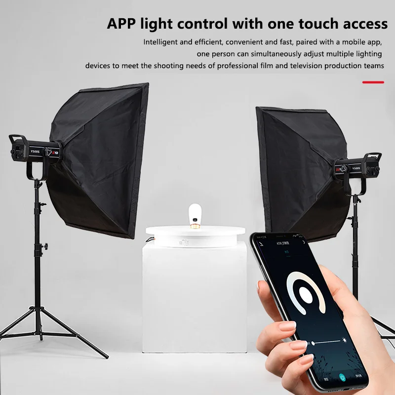 ZSYB 500W LED Photography Light 3200K-5600K Professional Photo Studio Spotlight Photography Studio Lamp for Camera Video Photo