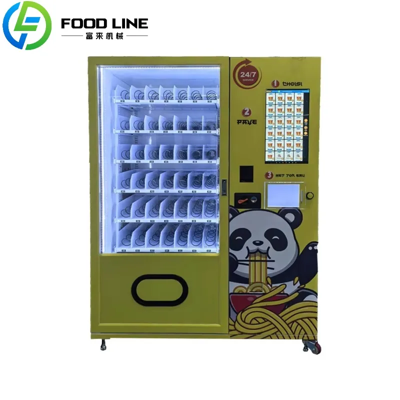 

Instant Food Ramen Noodles Snacks Drinks Coffee Milk Tea Vending Machines for Sale With Hot Water Supply in Office Airport