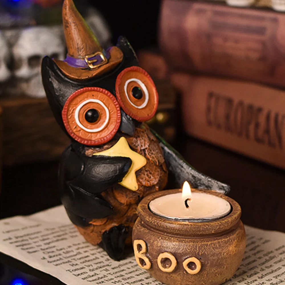 

Halloween Props Owl Halloween Desktop and Living Room Ornaments Home Supplies Resin Crafts Home Decor Items Halloween Decoration