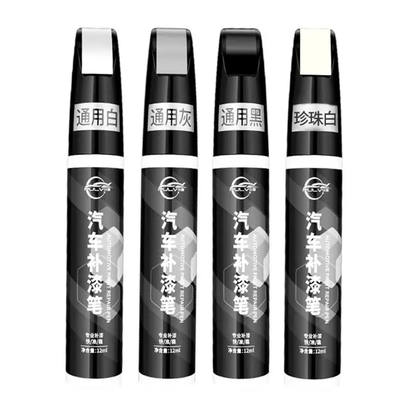 Car Paint Scratches Repair Pen, Marcador de escova impermeável, Tire Tread Care, Preto, Branco, Cinza, 12ml