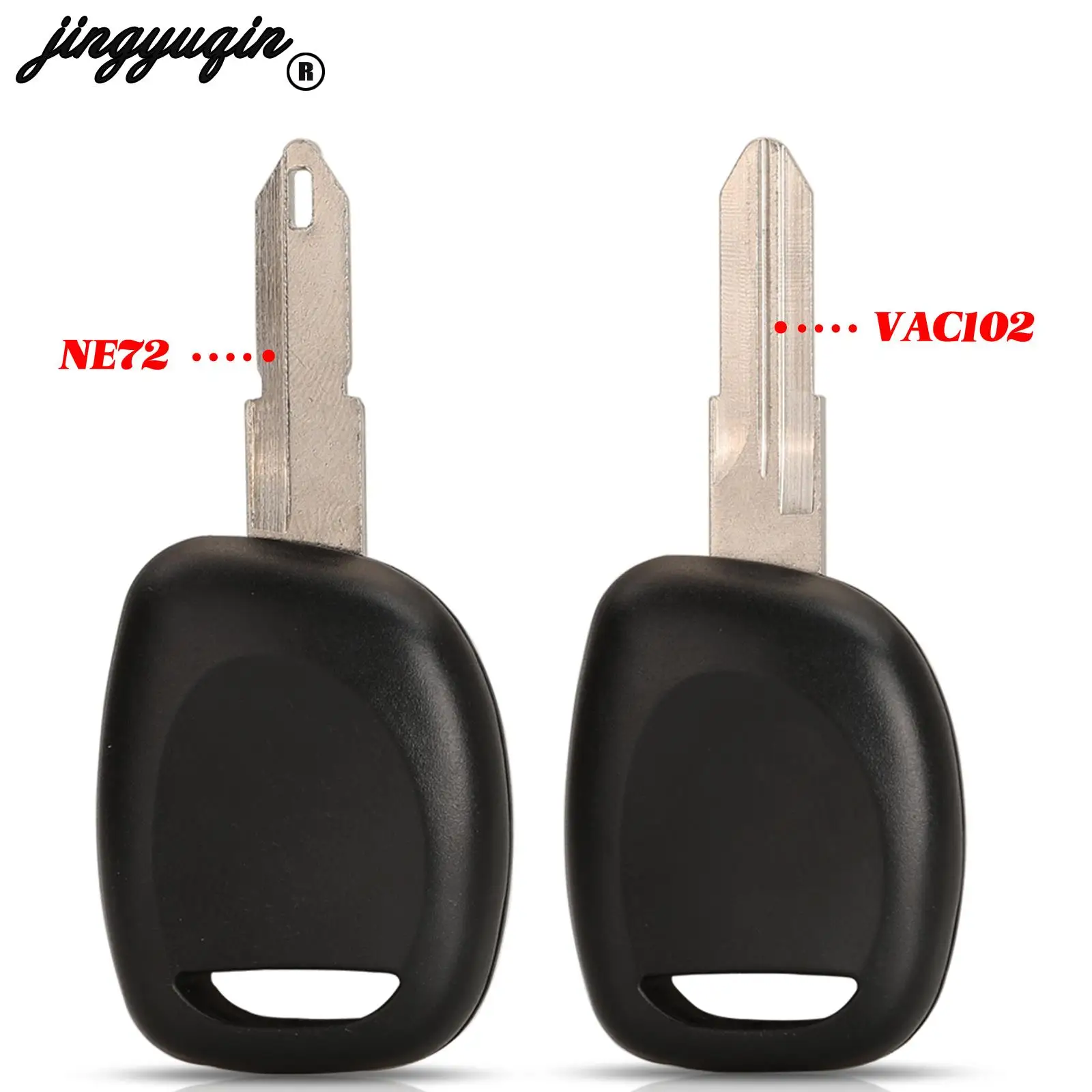 jingyuqin 10pcs For Renault Duster Logan Kangoo Master Traffic Fob Remote Car Key Shell Case Uncut NE72 VAC102 Balde Repalcement