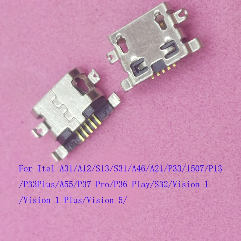 10-100Pcs Usb Charger Charging Dock Connector Plug For Itel S31 S32 A46 A21 P33  P13 A55 Vision 5 P36 Play P37 Pro A31 A12 S13