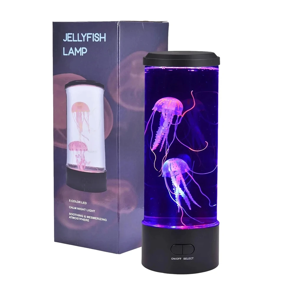 Color Changing Jellyfish Lamp Usb/Battery Powered Table Night Light Children\'S Gift Home Bedroom Decor Boys Girls Birthday Gifts