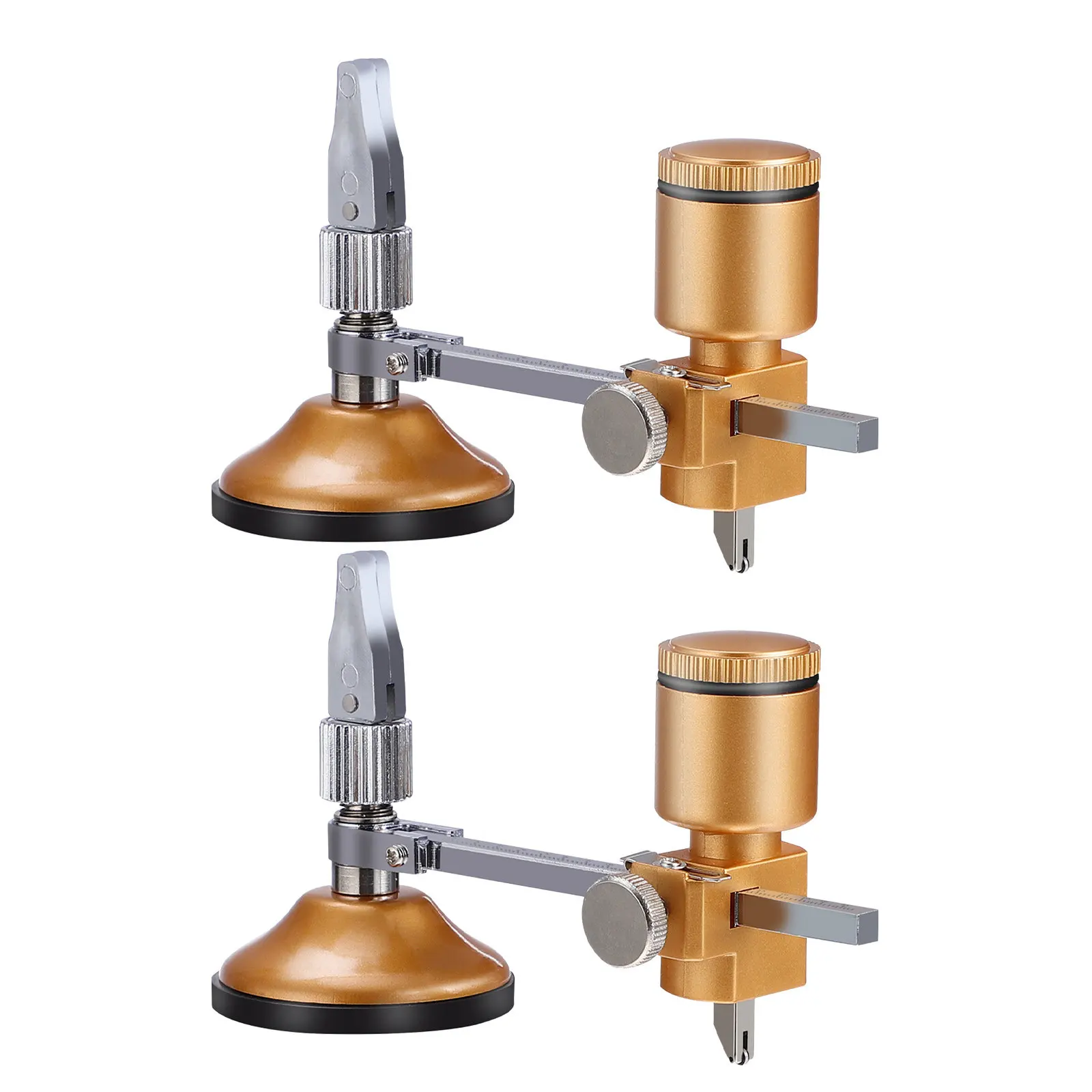 2Pcs Glass Circular Cutter Compasses Design Suction Cup Base for Accurate Circle Cutting on Thick Glass Tile Ceramic Surface
