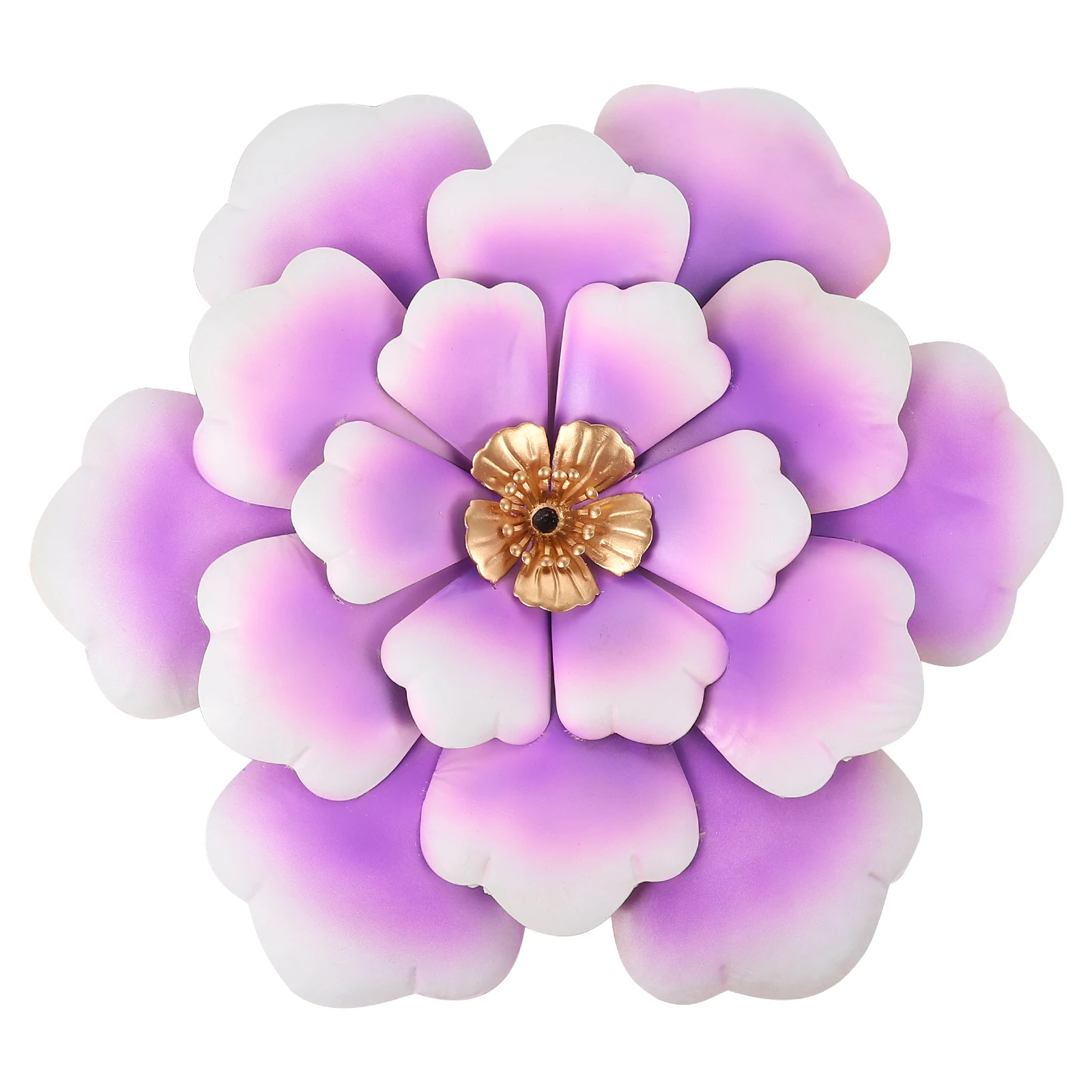 

Artificial Flower Wall Hanging Decor Purple Sunflower Indoor Iron Home Office Hotel Rustic Collection
