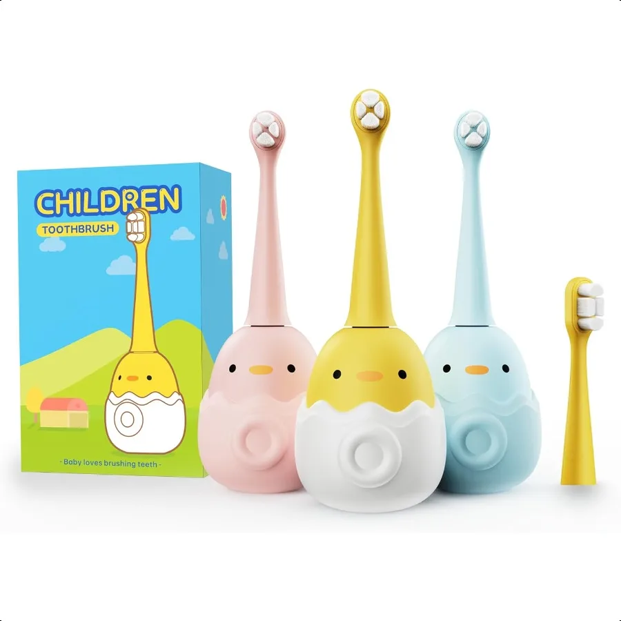 

Зубная щетка Sonic Electric Rechargeable для детей 312 лет с эффектом памяти, 2 насадки для щеток без меди, щетина, синяя