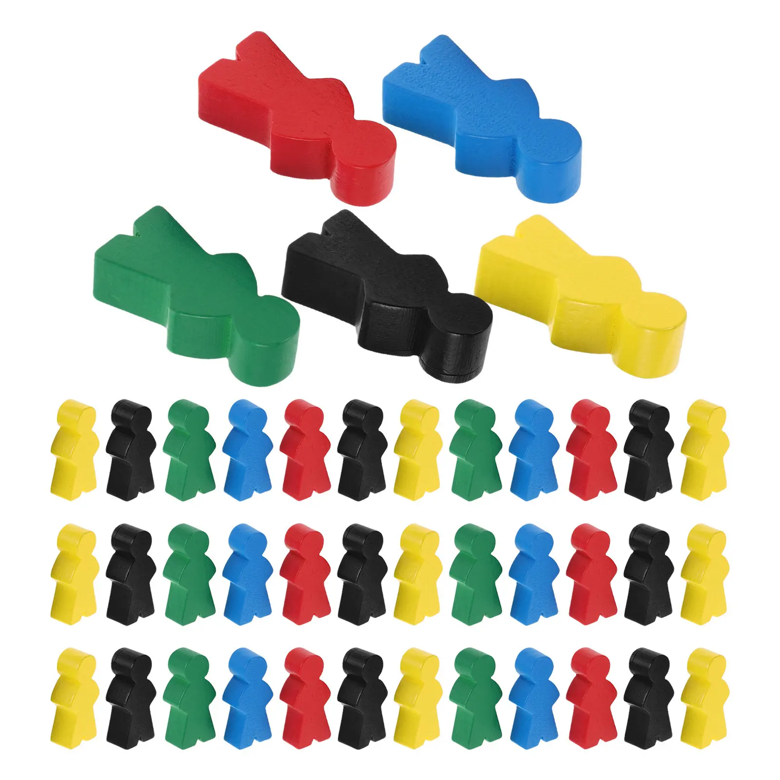 

100Pcs Wooden Game Tokens Vibrant Chess Pieces for Board Games Family Night Replacement Pawns Classroom Sorting Small