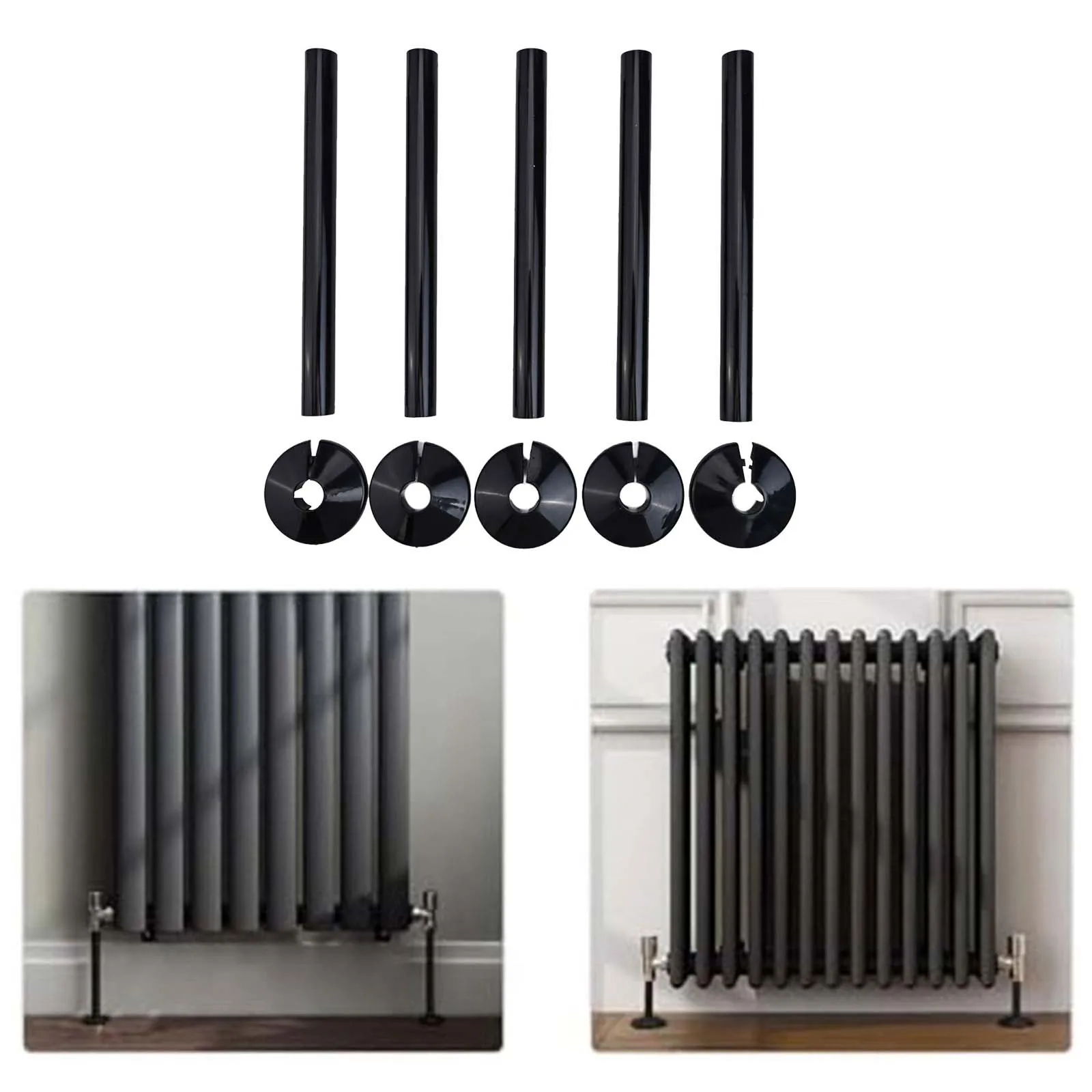 Black Pipe Covers PVC Pipe Covers Snap-on Feature Versatile Application Effortless Fitting For Aesthetic Enhancement