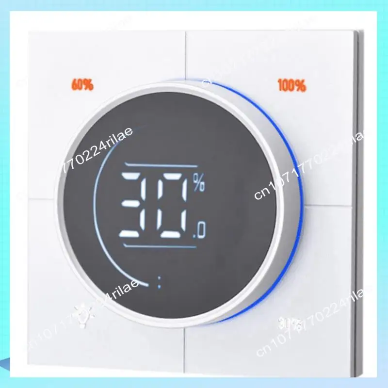 A17Z 1 قطعة مقبض لا نهائي منظم باهتة زيجبي 3.0 قطعة لوحة الجدار مفتاح الإضاءة 150-300 واط التيار المتناوب 110-240 فولت شاشة LCD رقمية ياندكس (أبيض)