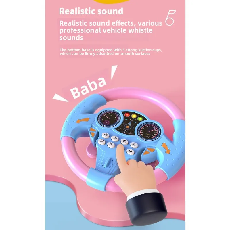Baby Shining Simulatie Stuurwiel Speelgoed Kinderspeelgoed Kinderen Vroeg Onderwijs Copiloten Wandelwagen Stuurwiel Vocaal Speelgoed