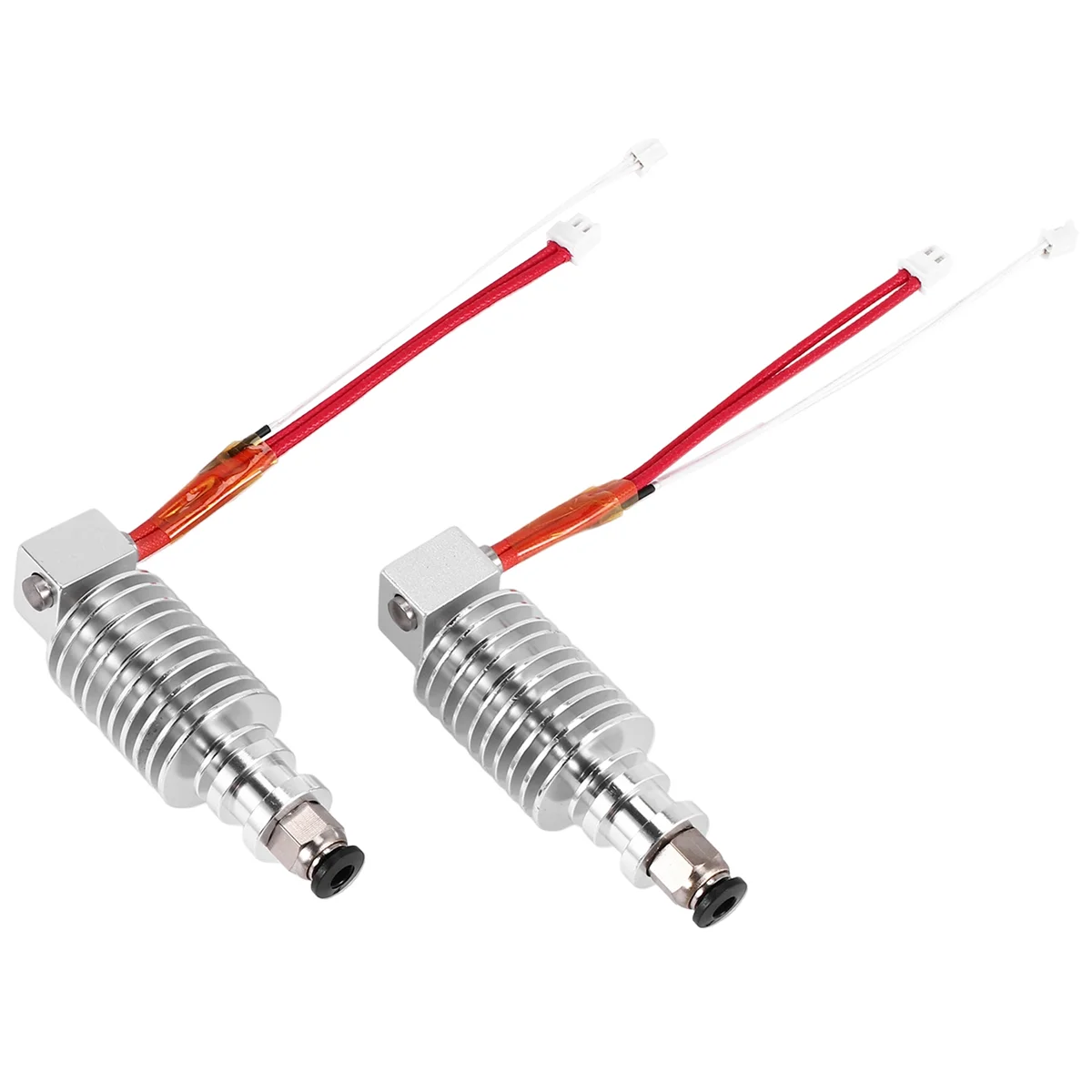 2Pcs V5 J Hotend Extruder Hot 0.4mm 3D Printer Parts for I3 3D Printer for 1.75mm Filament