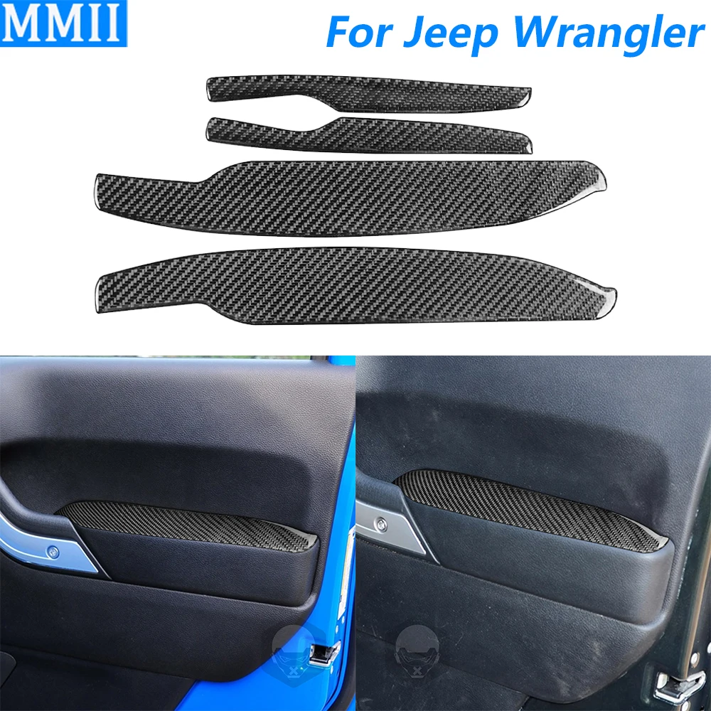 

Для Jeep Wrangler 2011-2017 углеродное волокно внутренняя дверь подлокотник панель декоративная крышка автомобильные аксессуары наклейка для украшения интерьера