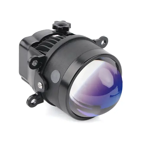 Blue Film 3colors Fog Lights 3.0 Inches Bi Led Headlights Lens Headlamp Car Fog Lamp