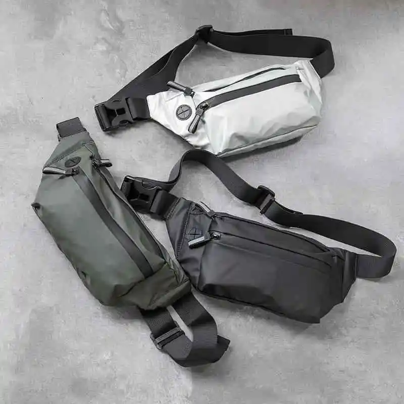 Men's Waterproof Fanny Pack Cycling Chest Bag - usage example