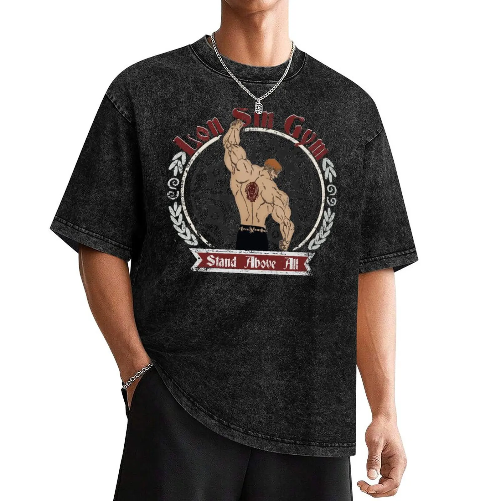 

Escanor Gym T-Shirt Louboutins tees funny gifts anime fitted t shirts for men