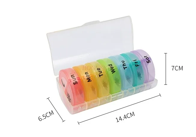 

Упаковка для продуктов, аптечка, круглая коробка для лекарств на семь дней, портативная большая емкость для лекарств и здоровья