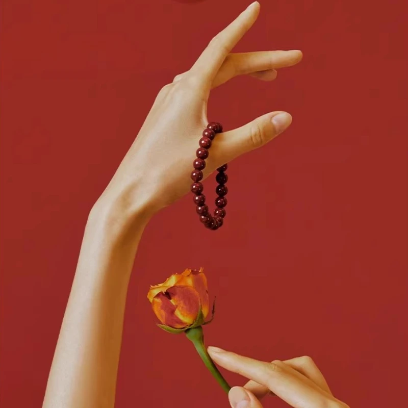 

Натуральная киноварь, необработанная руда, натуральный подлинный браслет-амулет Benming Year для женщин и мужчин, ювелирные изделия с защитой на удачу