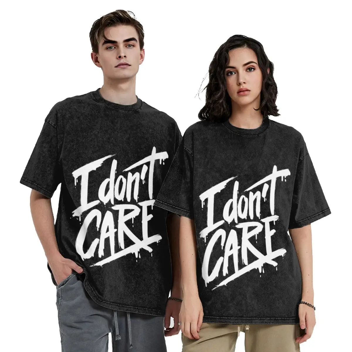 

I don't care T-Shirt for a boy graphic tee shirt custom shirt anime clothes t shirts men