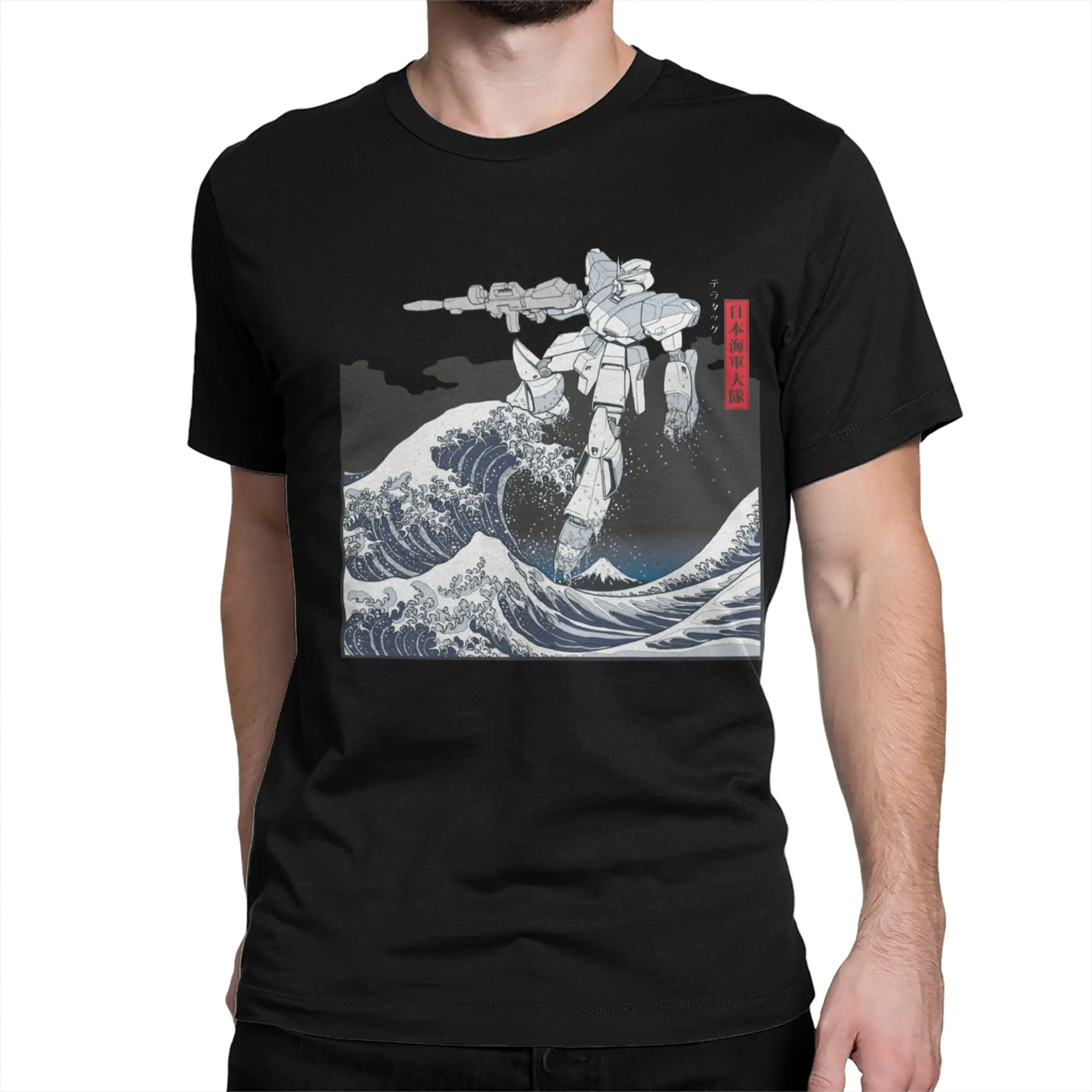 Mecha Wave Neon Genesis EVA Men Women T Shirt  Vintage Tees Short Sleeve Round Neck T-Shirts Pure Cotton Plus Size Clothes