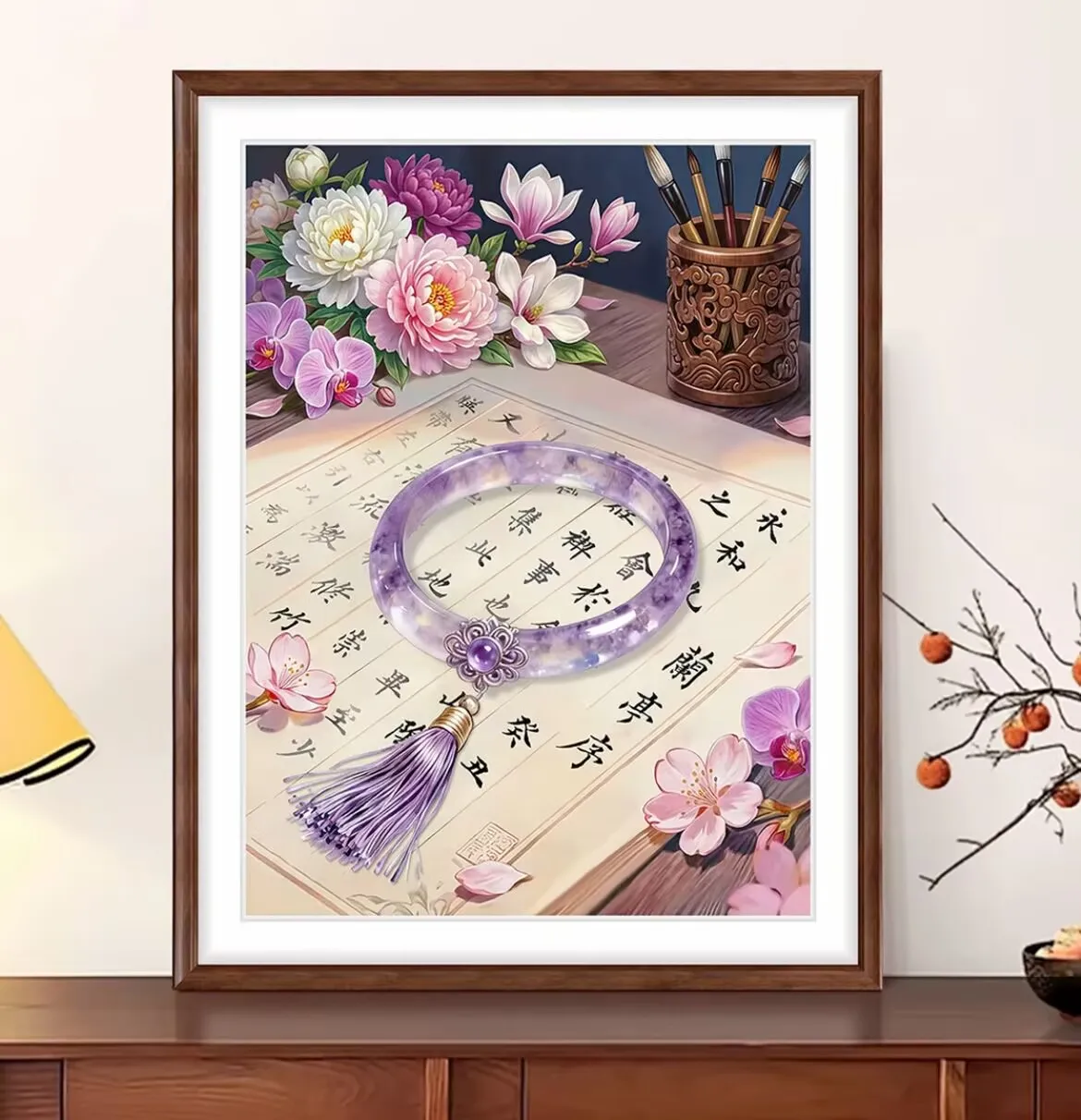 

Orchid Bracelet Printed Kits Cross Stitch 11CT 9CT Embroidery DIY Cotton Needlework Sets Crafts With Needles 66 Colors