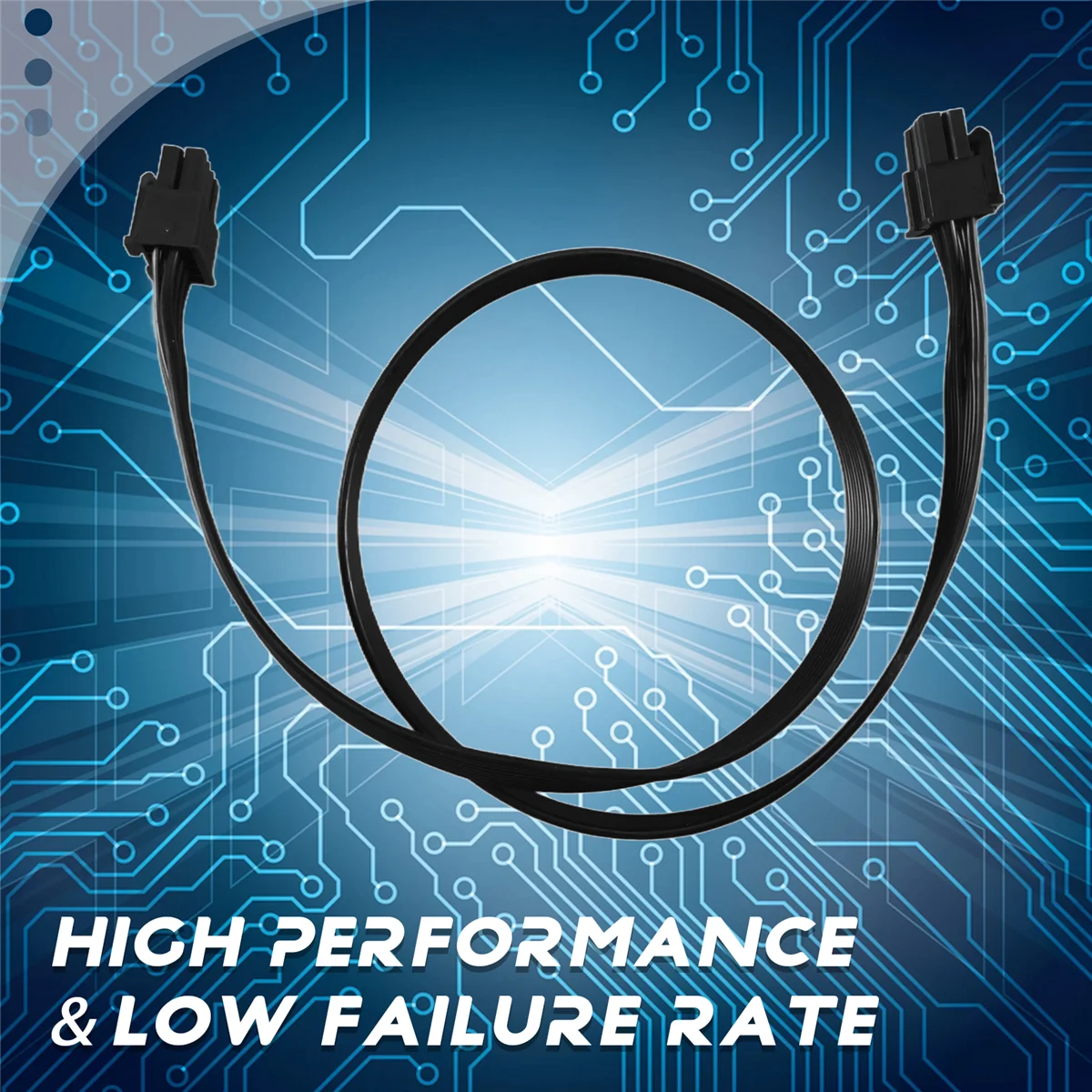 CPU 8 Pin Male to CPU 8 Pin (4+4 Pin) Male EPS-12V Motherboard Power Adapter Cable for Modular Power Supply 60cm