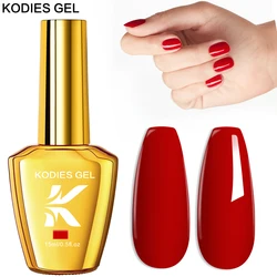 KODIES GEL Manicure Gel Nail Polish Super Red Color Lacquer 15ML Vernis Semi Permanent UV/LED Summer Gel Varnish Paint Soak Off