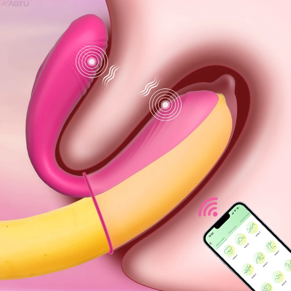 Vibrador de Controle Bluetooth para Mulheres, Estimulador do Clitóris, Ponto G Feminino, Massagem Vibratória Dupla Wearable, Brinquedos Sexuais Adultos, Controle APP