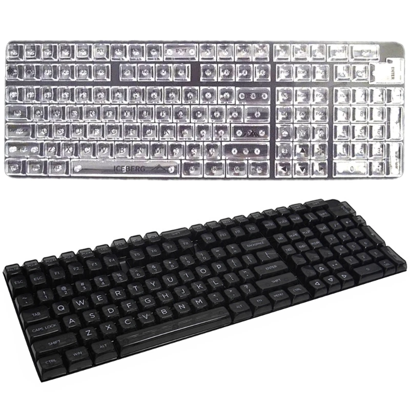 

Multiple Layout Choices 132Keycaps Long lasting Clear Keycaps for Mechanical Keyboards, Easy to Install and Maintain Dropship