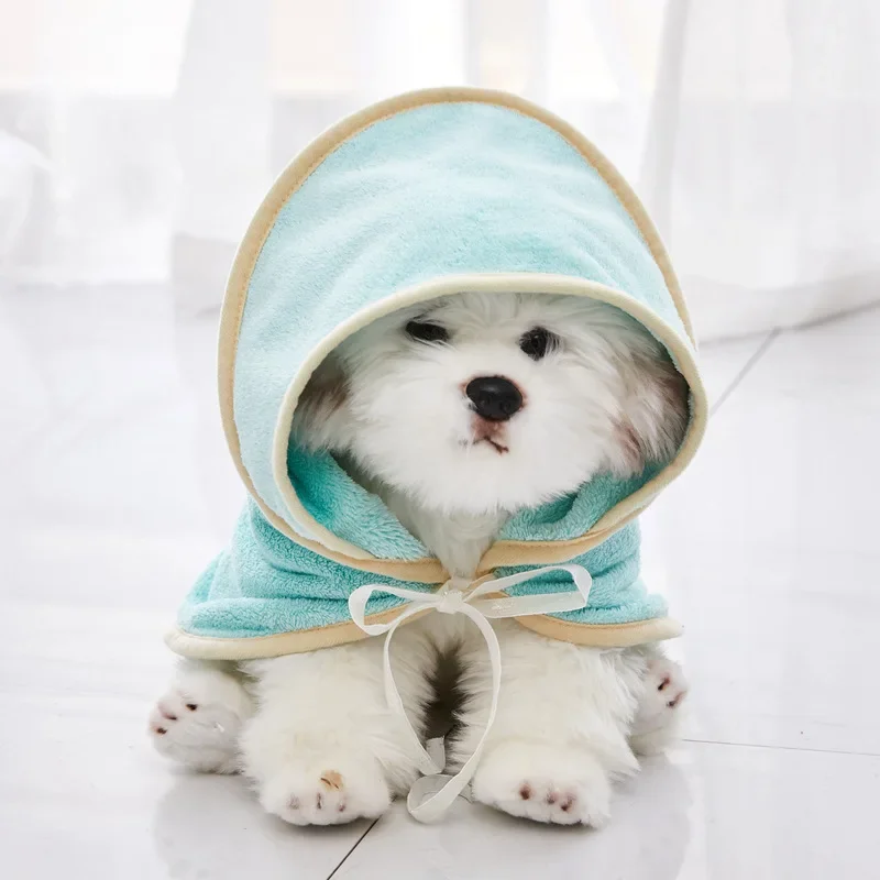 Dog Bathrobe Microfiber Quick Drying Bathrobe Bath Towels for Small Medium Large Dog Cats Pet Clothes Coat Towel Dog Accessories - Image 3