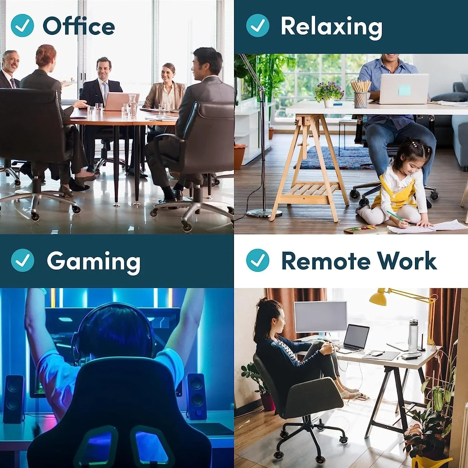 5pcs Office Chair Wheels Replacement Desk 3inch Mute Swivel Caster For Heavy Furniture Universal Polyurethane Rubber Caster